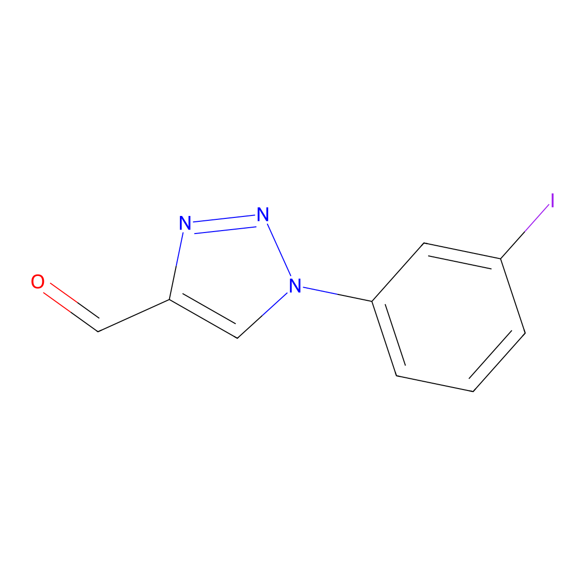 1-(3-Iodophenyl)-1h-1,2,3-triazole-4-carbaldehyde molecular structure, CAS 1468562-69-7