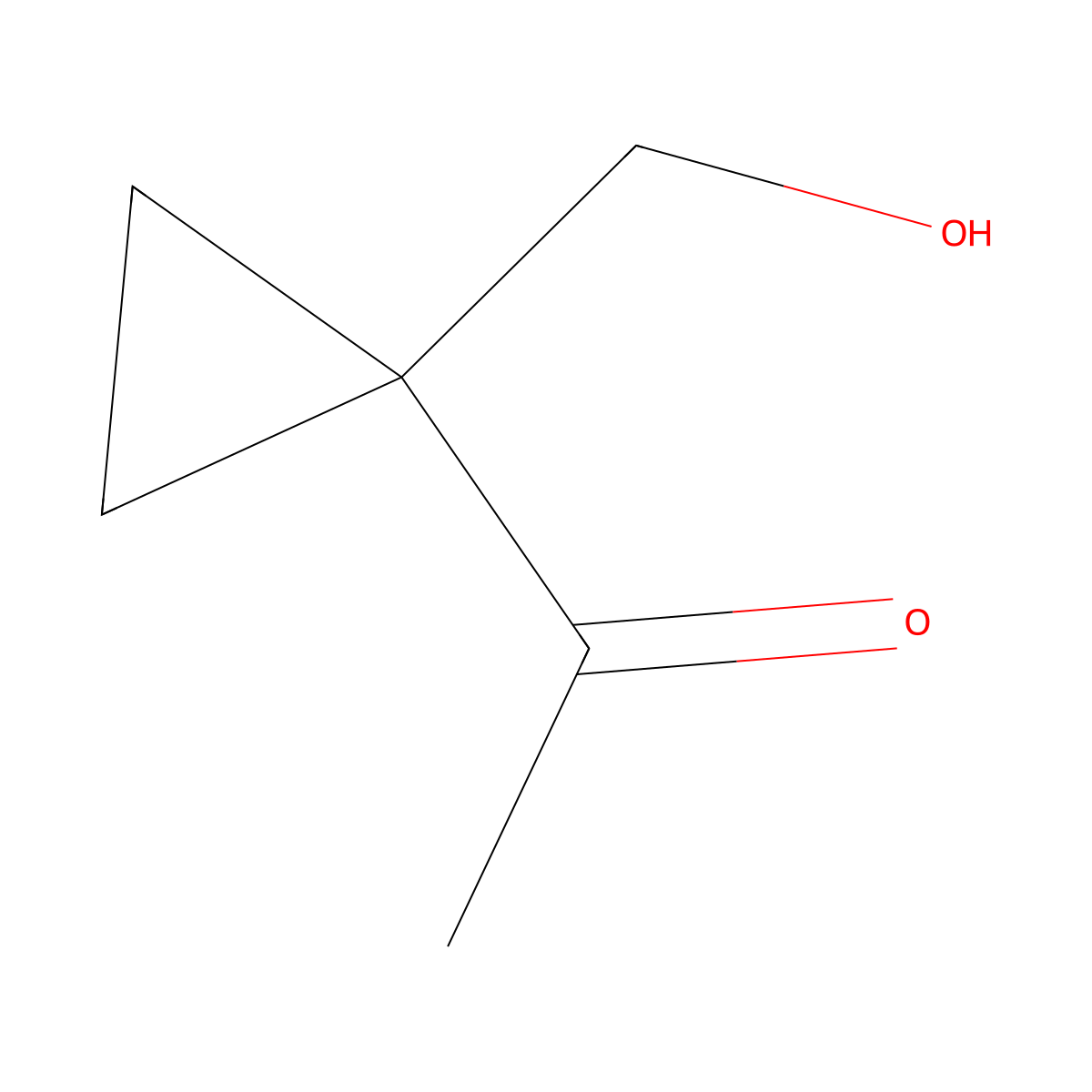 1-(1-Hydroxymethyl-cyclopropyl)-ethanone molecular structure, CAS 146857-31-0