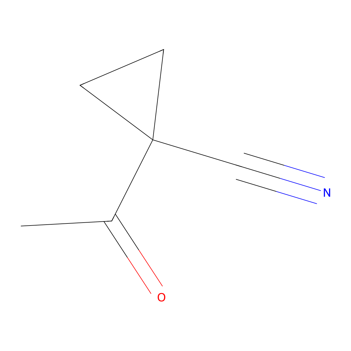 1-Acetylcyclopropanecarbonitrile molecular structure, CAS 146857-32-1