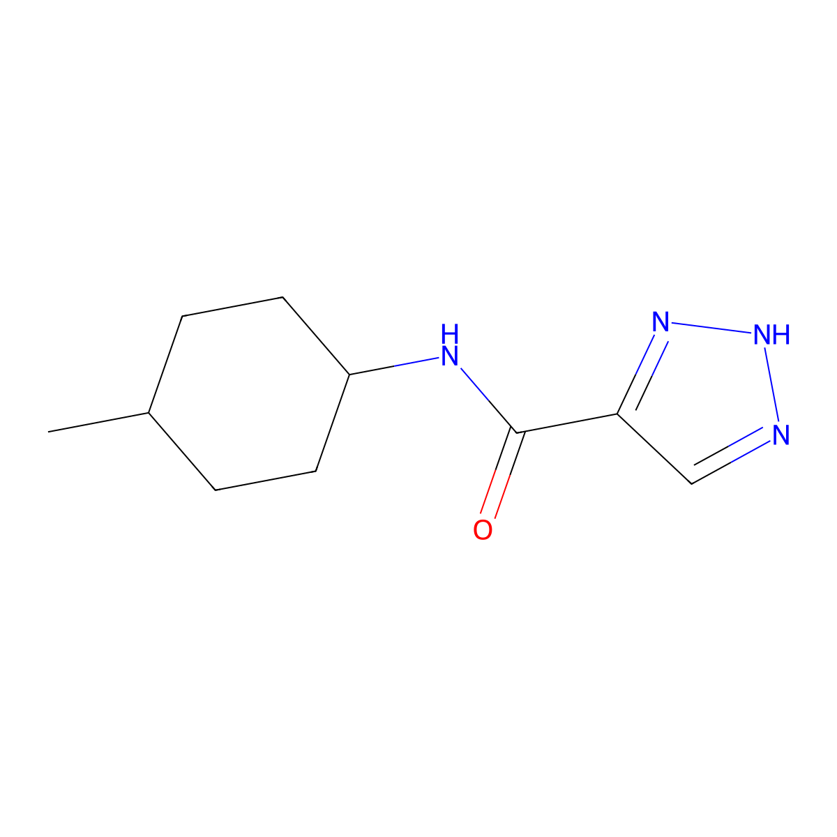 N-(4-methylcyclohexyl)-1H-1,2,3-triazole-5-carboxamide molecular structure, CAS 1468572-25-9