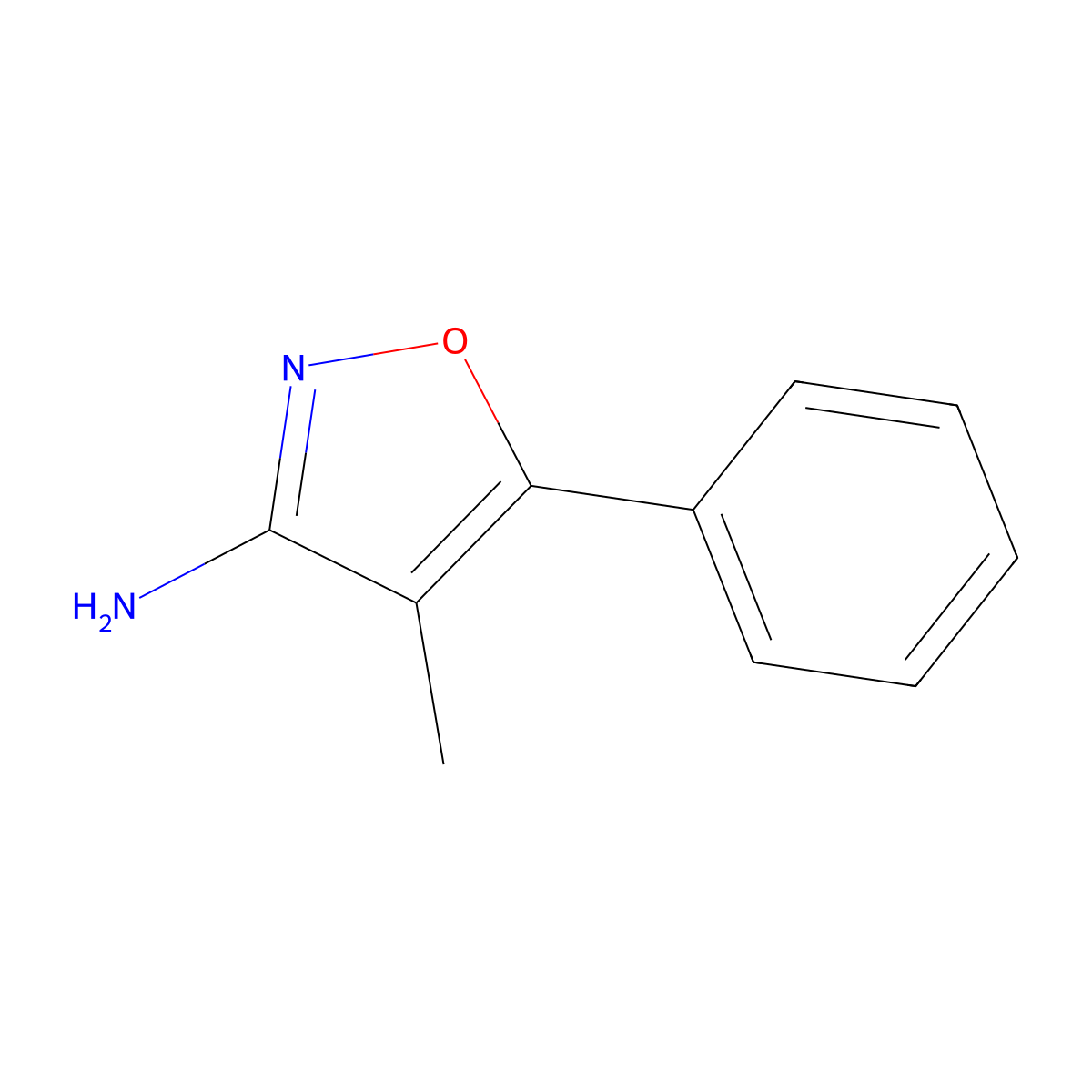 4-Methyl-5-phenyl-1,2-oxazol-3-amine molecular structure, CAS 1468579-48-7