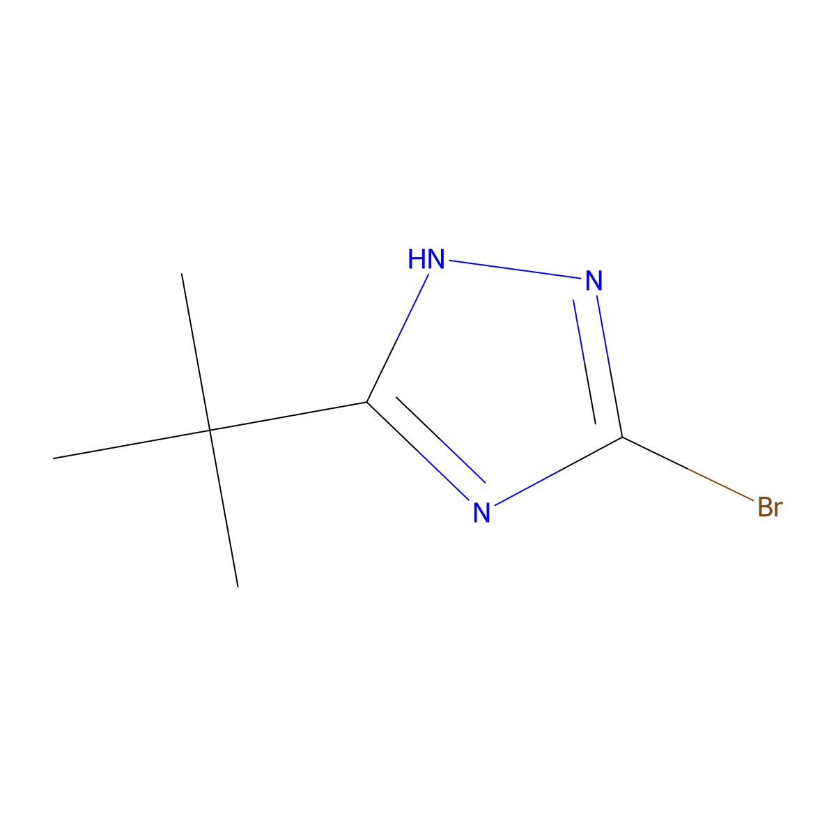 5-Bromo-3-tert-butyl-1H-1,2,4-triazole molecular structure, CAS 146858-36-8