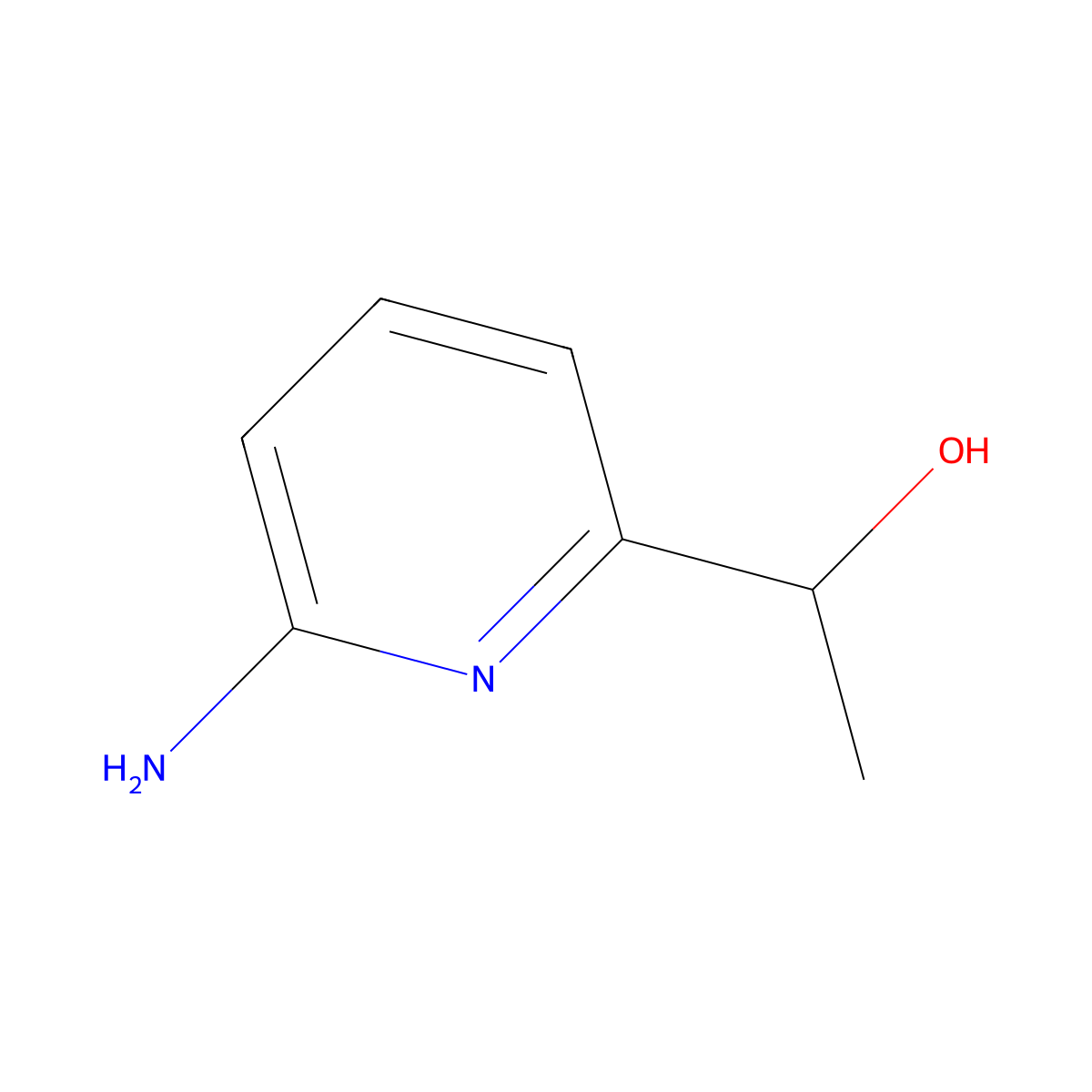 6-Amino-alpha-methyl-2-pyridinemethanol molecular structure, CAS 146859-53-2