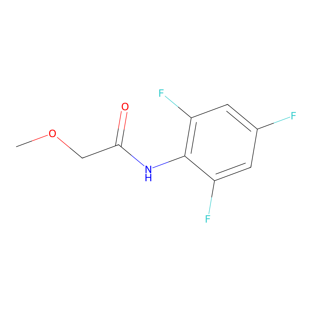 2-methoxy-N-(2,4,6-trifluorophenyl)acetamide molecular structure, CAS 1468591-13-0