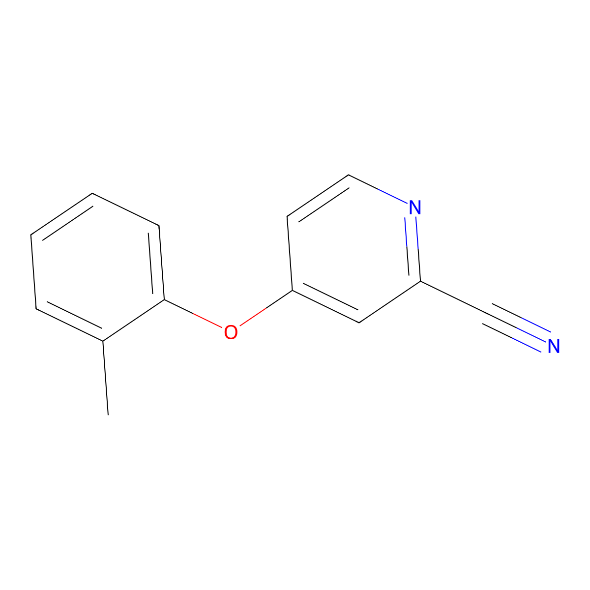 4-(2-Methylphenoxy)pyridine-2-carbonitrile molecular structure, CAS 1468591-44-7