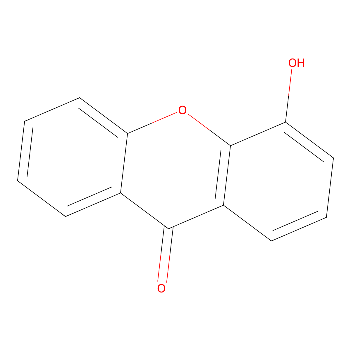4-Hydroxyxanthone molecular structure, CAS 14686-63-6