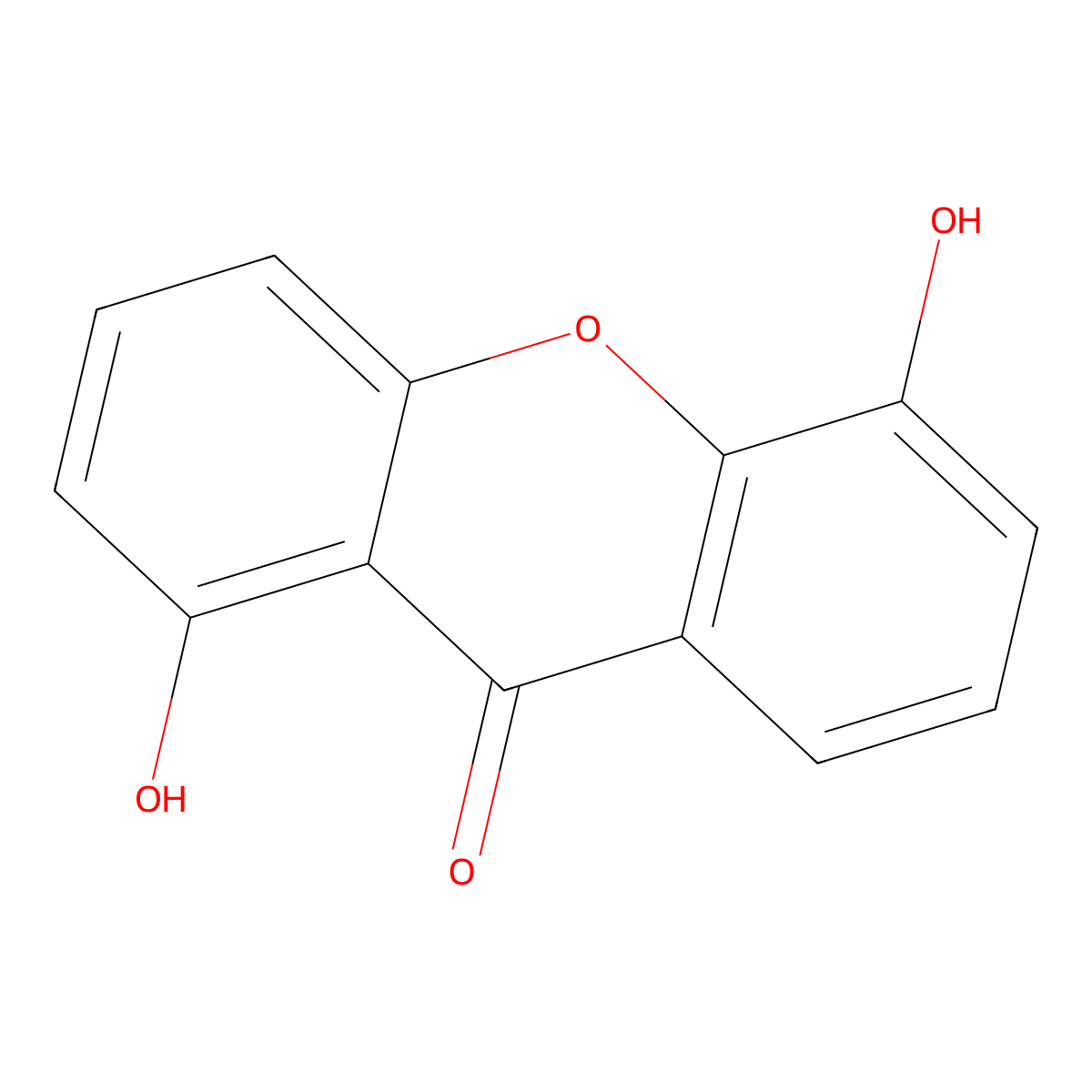 1,5-Dihydroxyxanthone molecular structure, CAS 14686-65-8