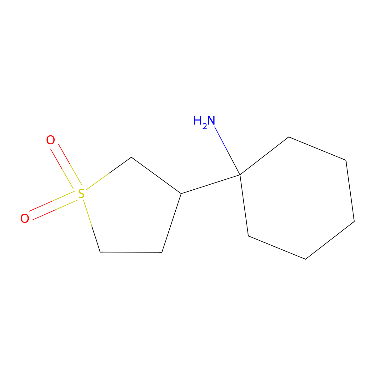 3-(1-Aminocyclohexyl)tetrahydrothiophene 1,1-dioxide molecular structure, CAS 1468601-79-7