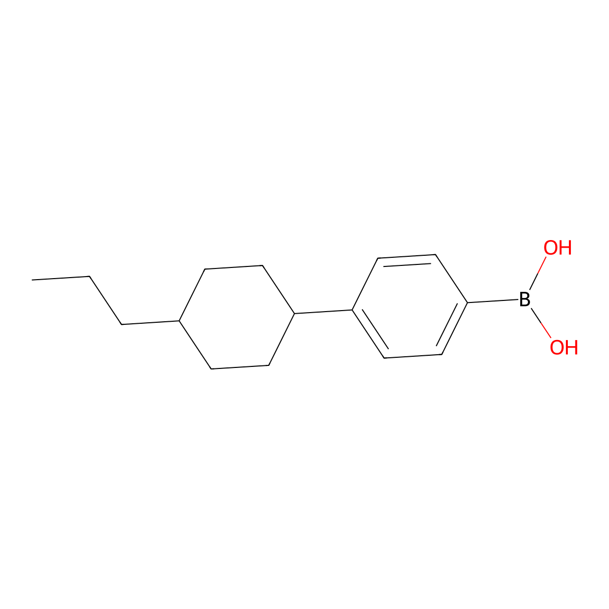 4-(trans-4-Propylcyclohexyl)phenylboronic Acid molecular structure, CAS 146862-02-4