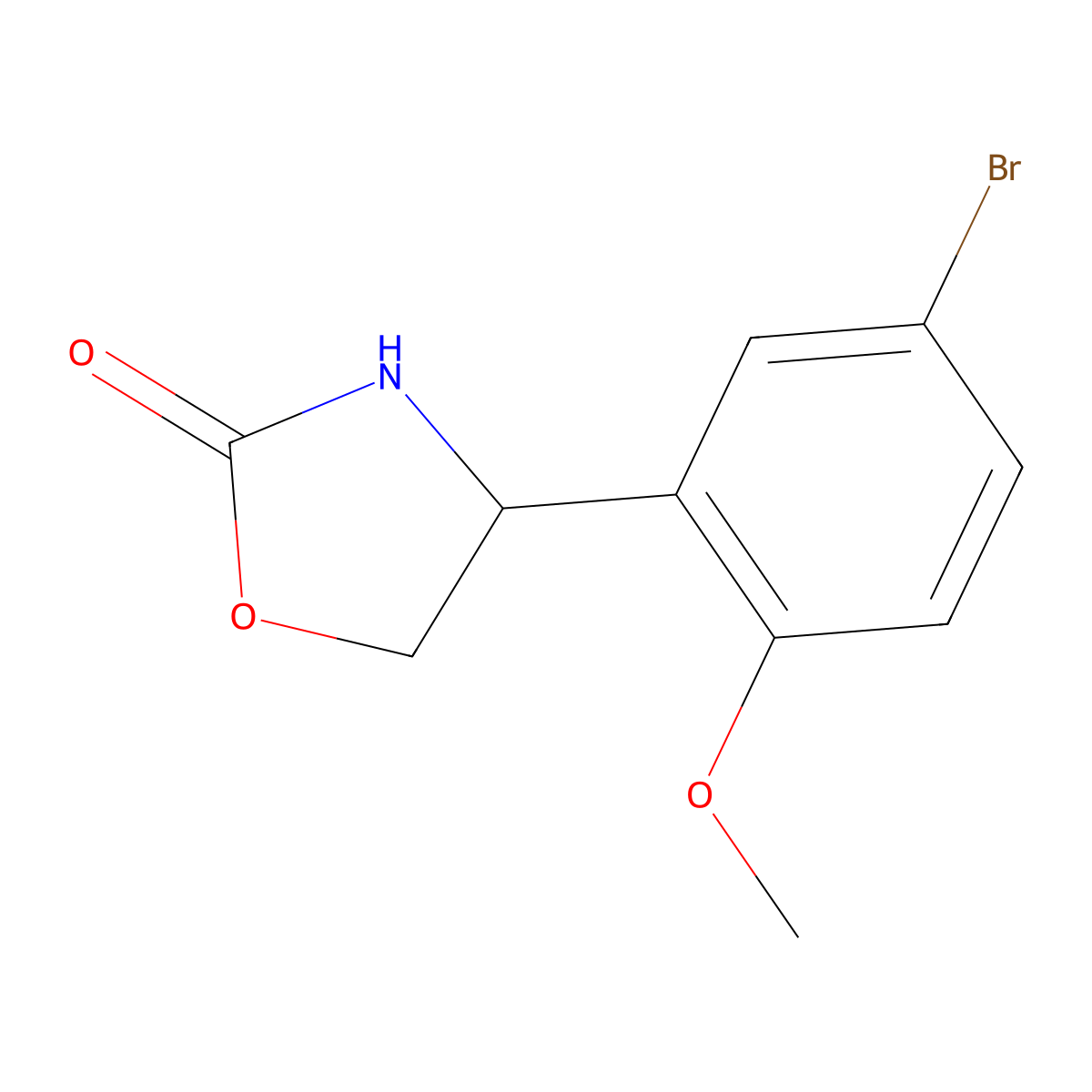 4-(5-Bromo-2-methoxyphenyl)oxazolidin-2-one molecular structure, CAS 1468633-47-7