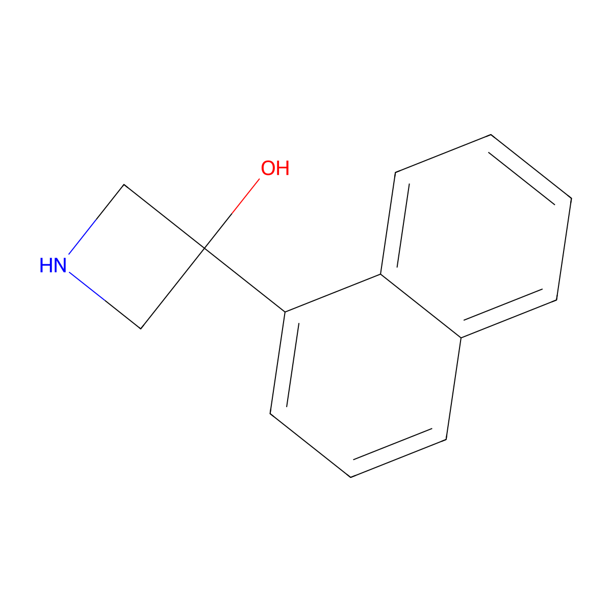 3-(Naphthalen-1-yl)azetidin-3-ol molecular structure, CAS 1468667-35-7
