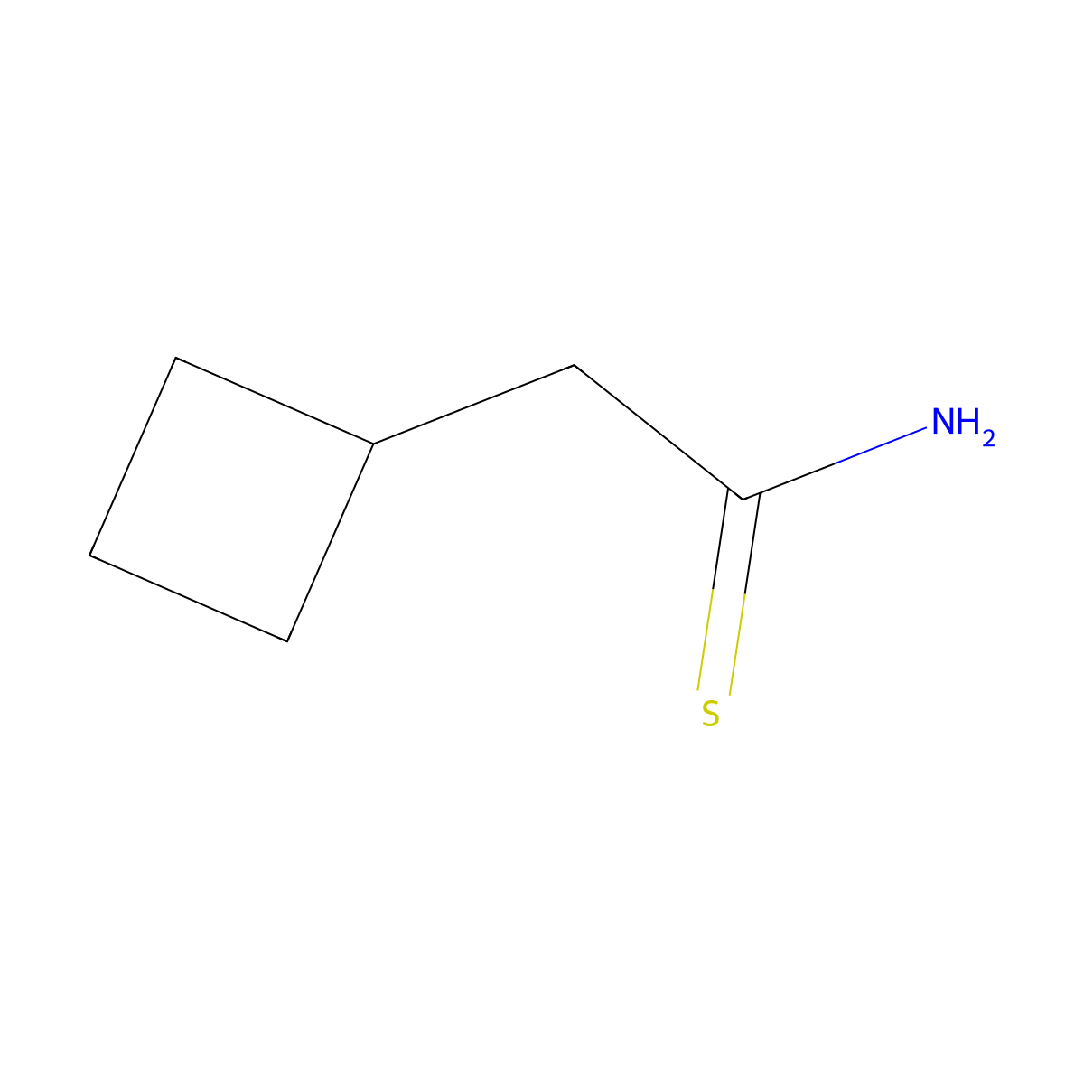 2-Cyclobutylethanethioamide molecular structure, CAS 1468689-96-4