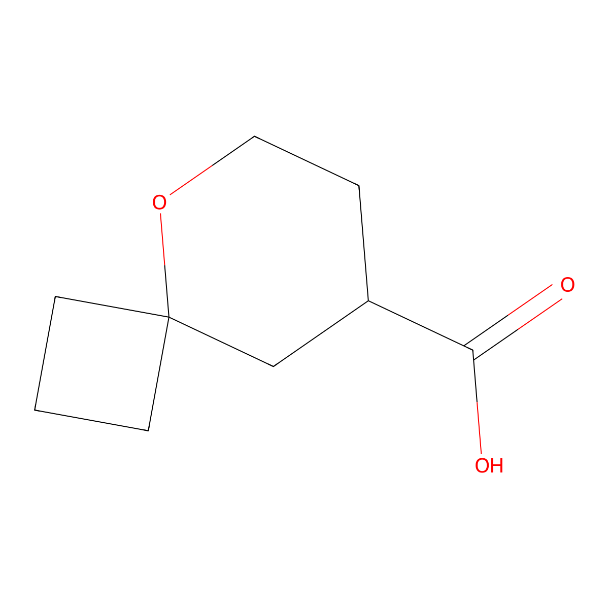 5-Oxaspiro[3.5]nonane-8-carboxylic acid molecular structure, CAS 1468691-26-0
