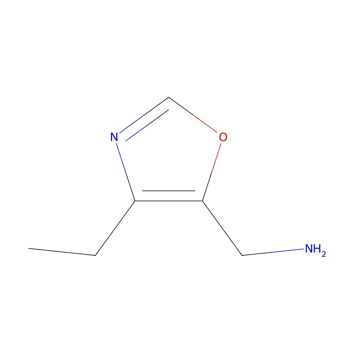 (4-Ethyl-1,3-oxazol-5-yl)methanamine molecular structure, CAS 1468708-22-6
