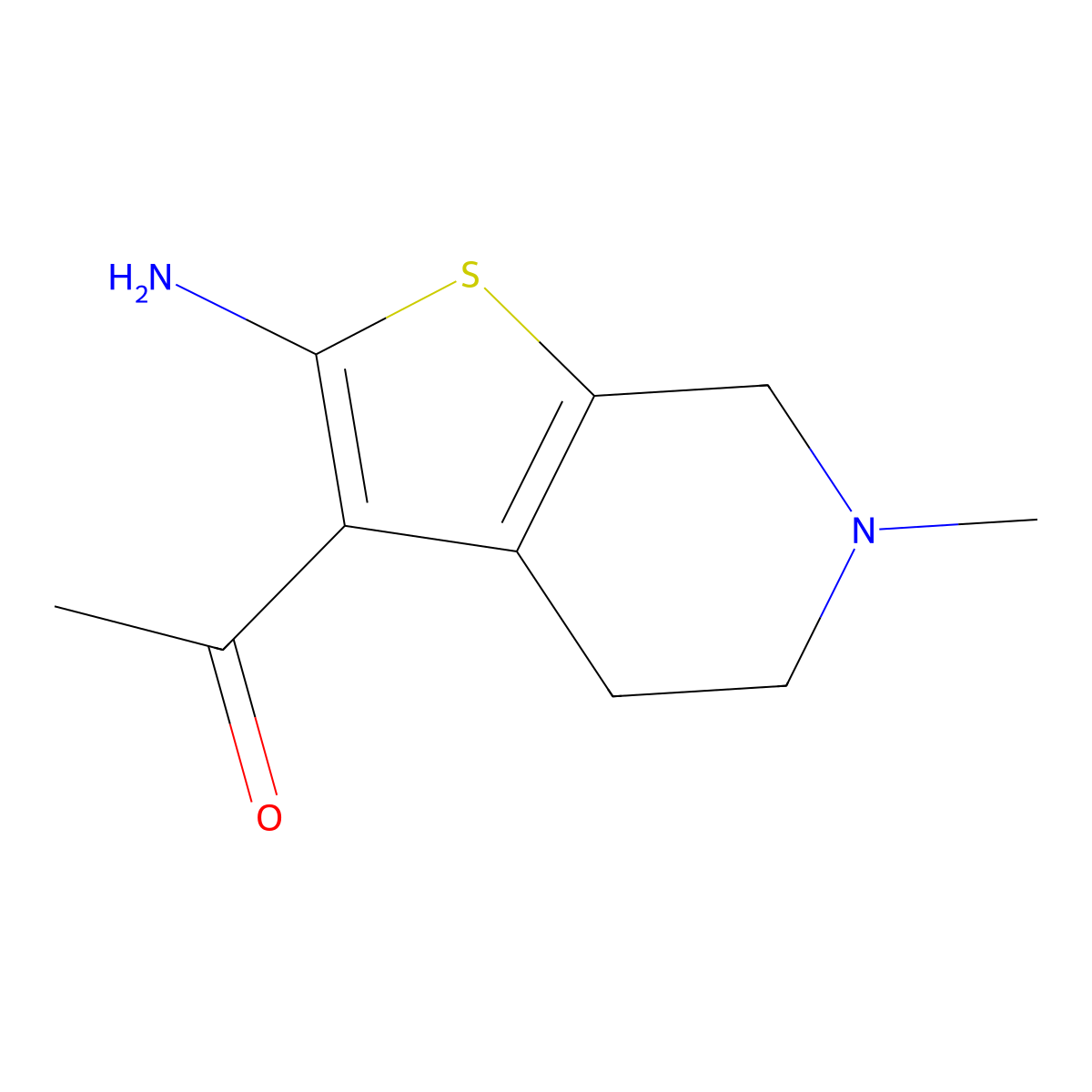 1-(2-Amino-6-methyl-4,5,6,7-tetrahydrothieno[2,3-c]pyridin-3-yl)ethanone molecular structure, CAS 1468718-86-6