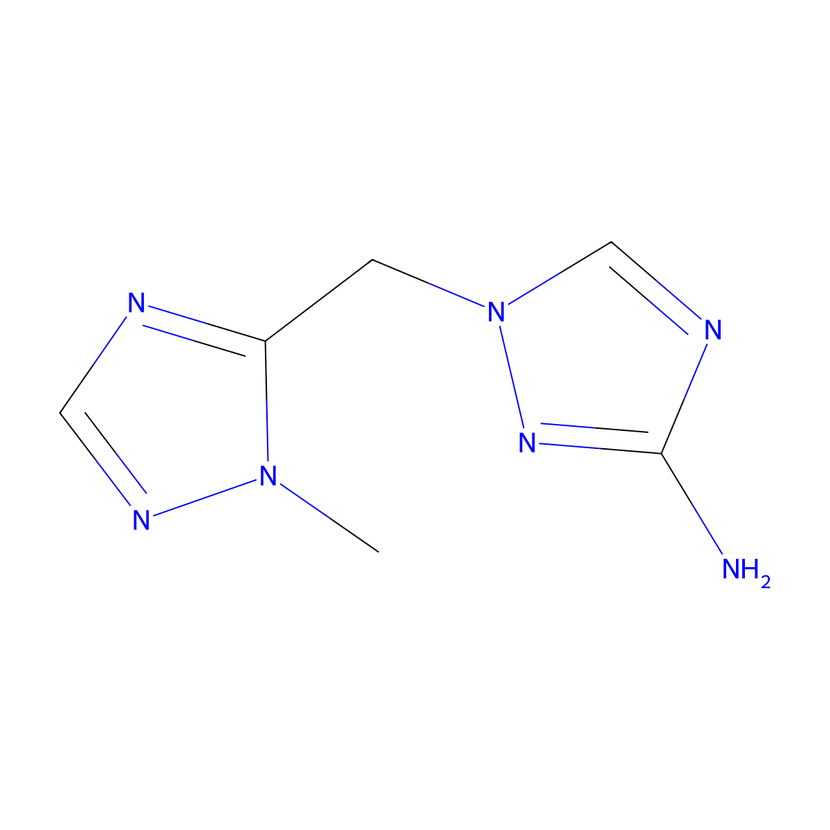 1-[(1-methyl-1H-1,2,4-triazol-5-yl)methyl]-1H-1,2,4-triazol-3-amine molecular structure, CAS 1468732-24-2