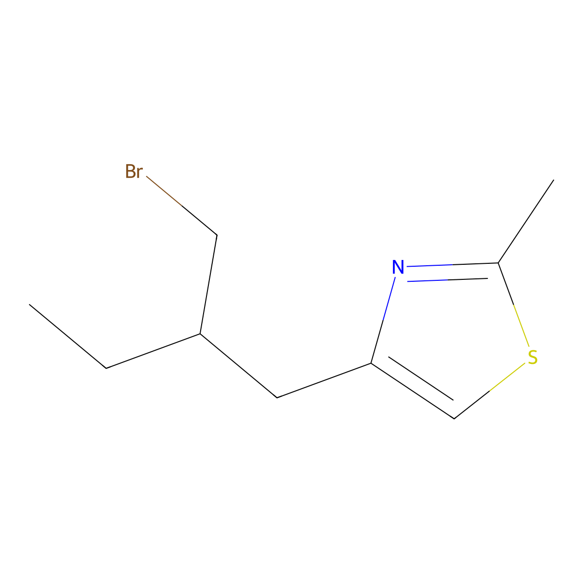 4-(2-(Bromomethyl)butyl)-2-methylthiazole molecular structure, CAS 1468779-65-8