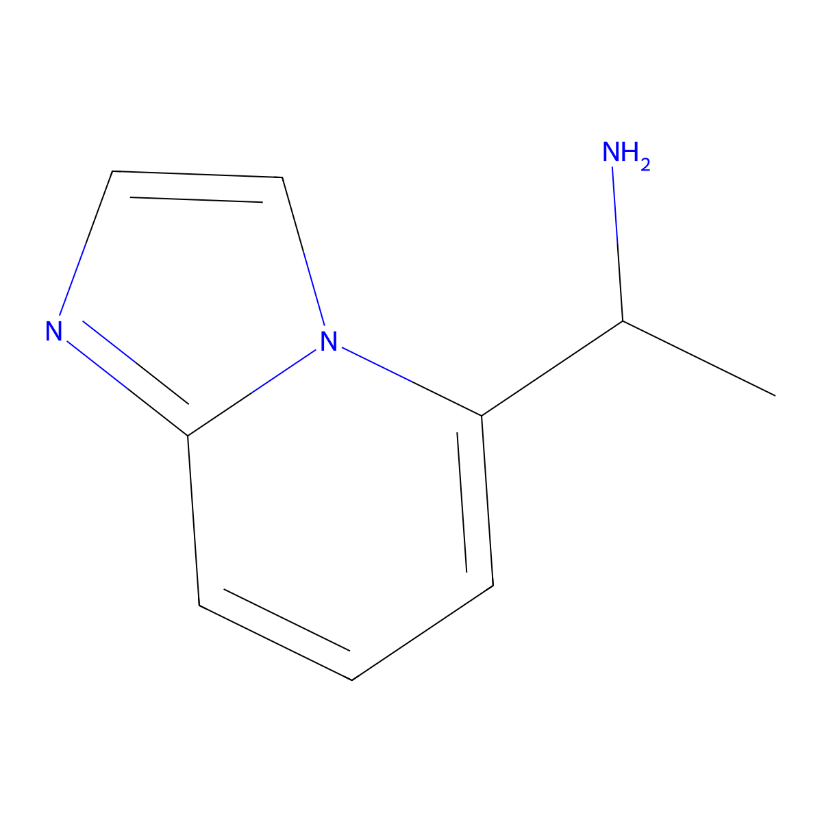 1-Imidazo[1,2-a]pyridin-5-ylethanamine molecular structure, CAS 1468785-96-7