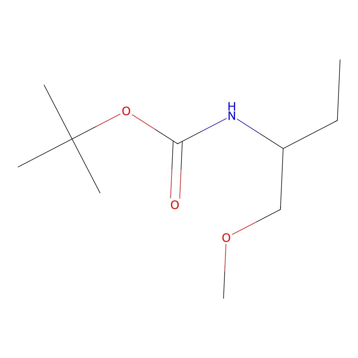 tert-butyl N-(1-methoxybutan-2-yl)carbamate molecular structure, CAS 1468788-42-2