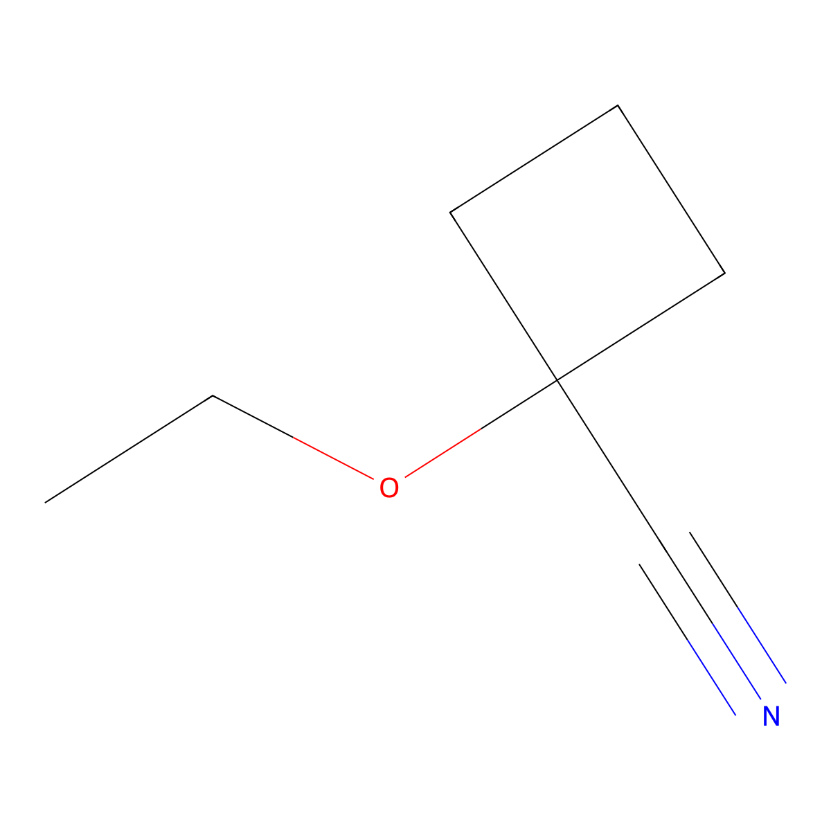 1-Ethoxycyclobutane-1-carbonitrile molecular structure, CAS 1468789-32-3