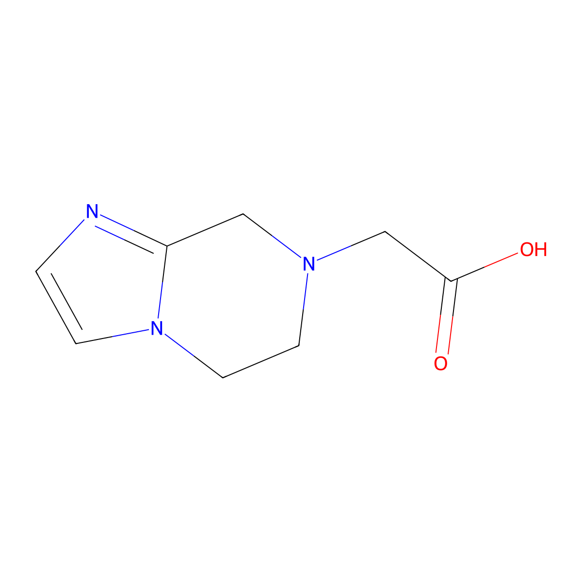 2-{5H,6H,7H,8H-imidazo[1,2-a]pyrazin-7-yl}acetic acid molecular structure, CAS 1468803-20-4
