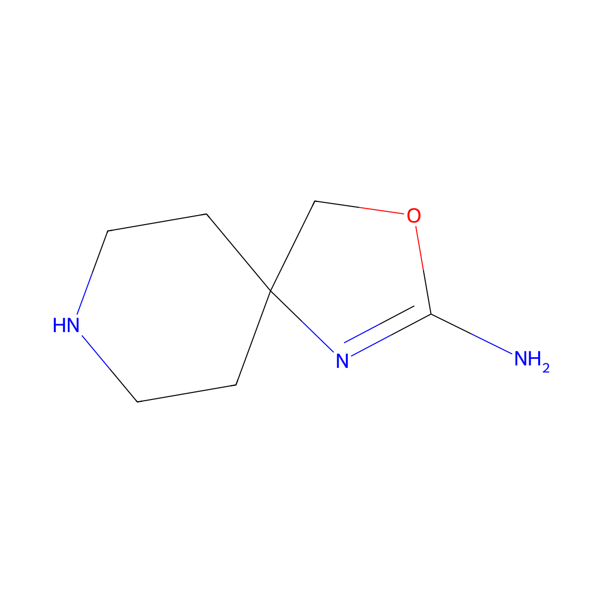 3-Oxa-1,8-diazaspiro[4.5]dec-1-en-2-amine molecular structure, CAS 1468803-33-9