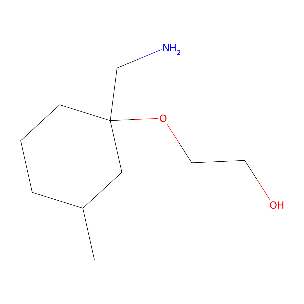 2-((1-(Aminomethyl)-3-methylcyclohexyl)oxy)ethan-1-ol molecular structure, CAS 1468804-65-0