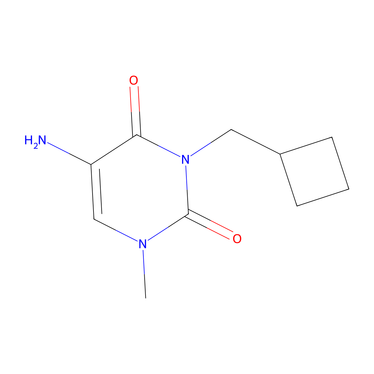 5-Amino-3-(cyclobutylmethyl)-1-methylpyrimidine-2,4(1h,3h)-dione molecular structure, CAS 1468816-12-7