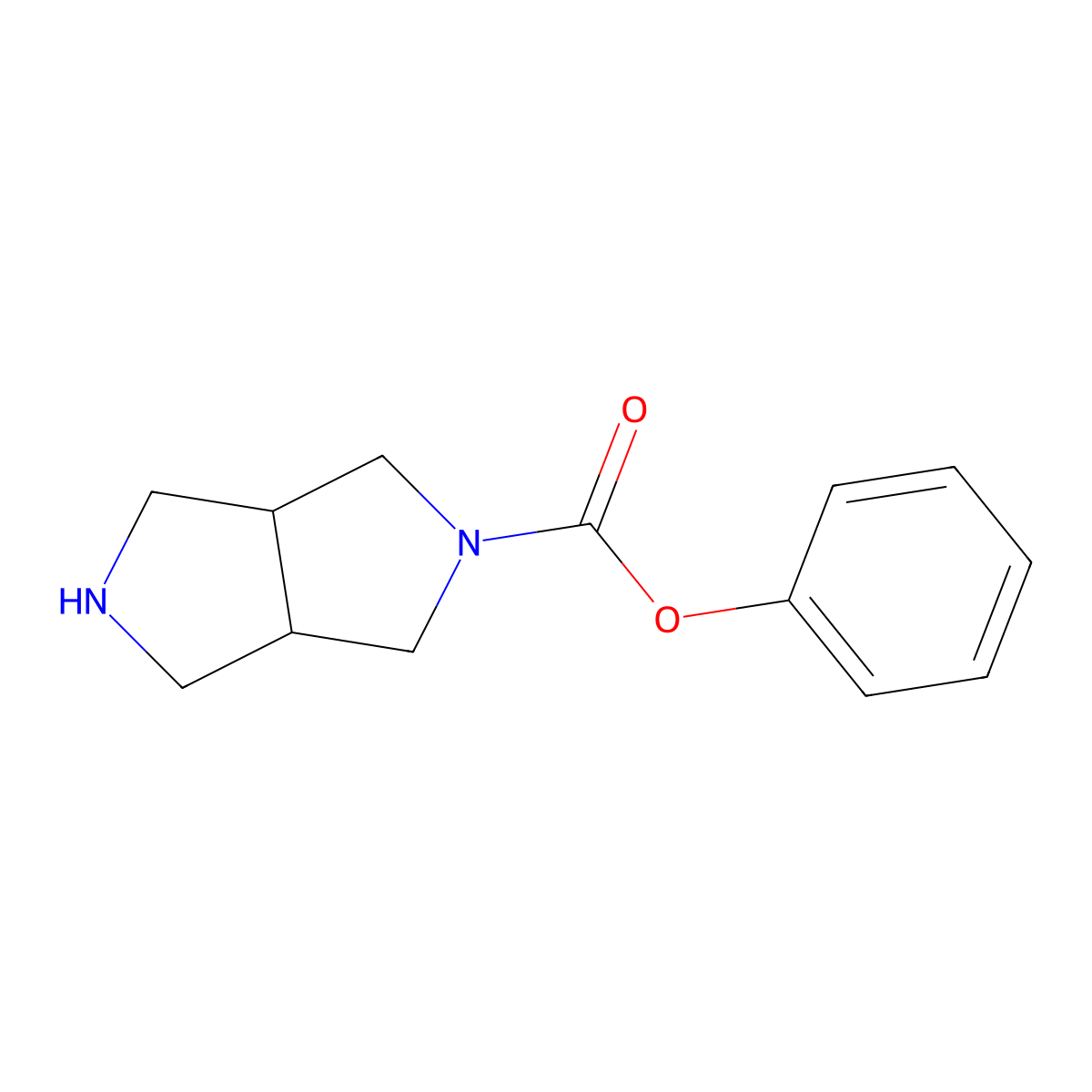 Phenyl hexahydropyrrolo[3,4-c]pyrrole-2(1H)-carboxylate molecular structure, CAS 1468819-39-7