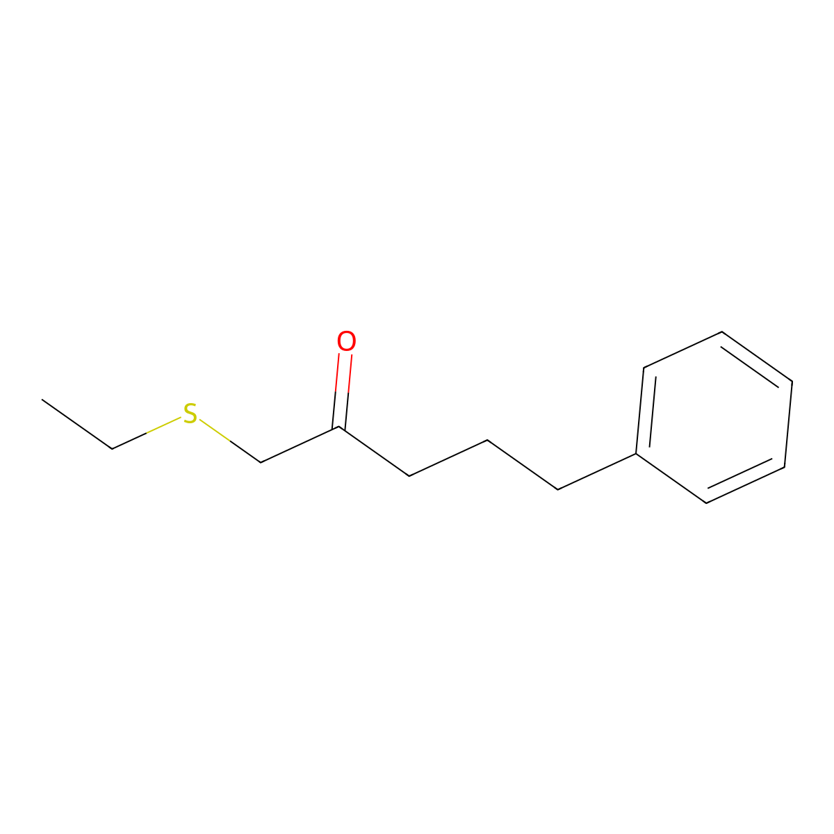 1-(Ethylthio)-5-phenylpentan-2-one molecular structure, CAS 1468828-31-0