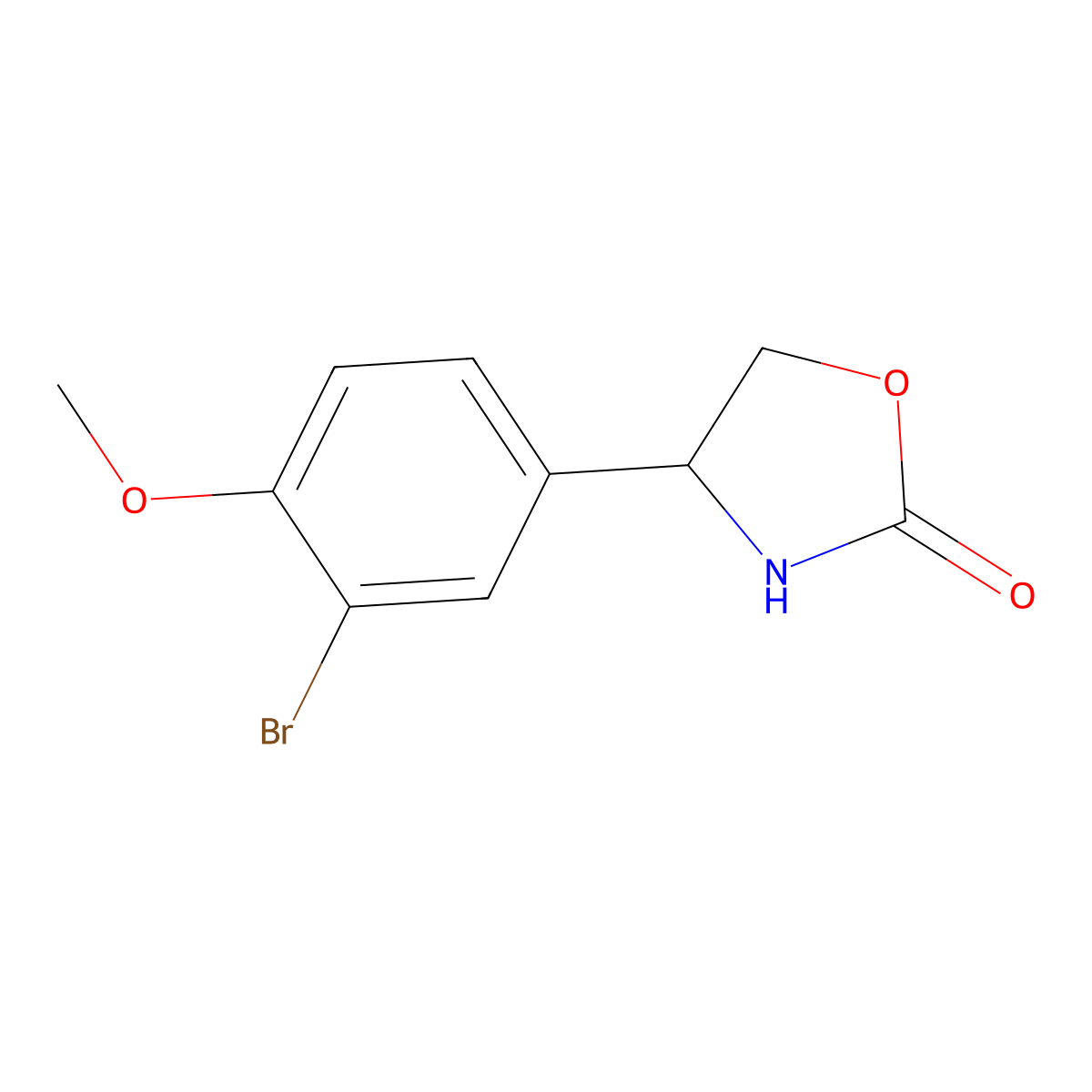 4-(3-Bromo-4-methoxyphenyl)oxazolidin-2-one molecular structure, CAS 1468829-12-0
