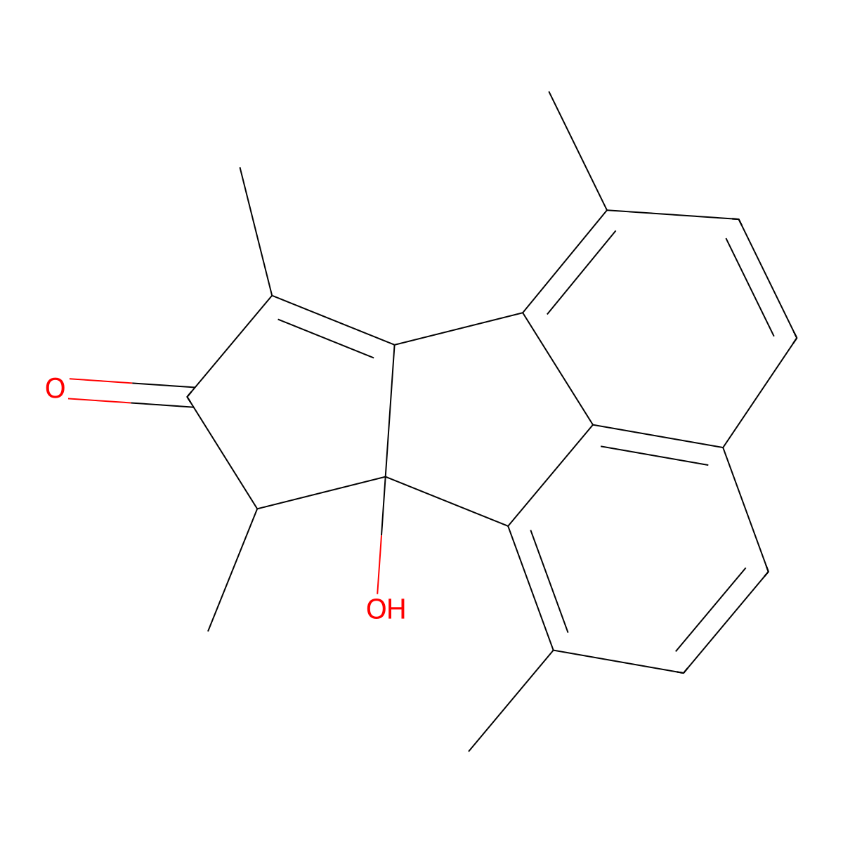 6b,7-Dihydro-6b-hydroxy-1,6,7,9-tetramethyl-8H-cyclopent[a]acenaphthylen-8-one molecular structure, CAS 146885-82-7
