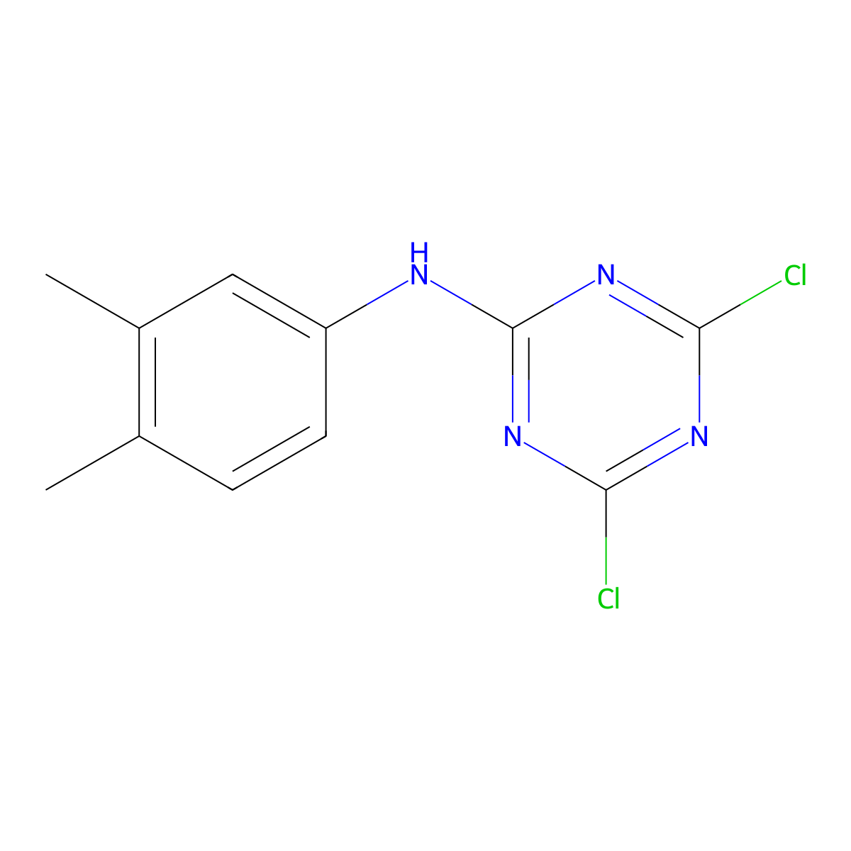 4,6-dichloro-N-(3,4-dimethylphenyl)-1,3,5-triazin-2-amine molecular structure, CAS 146887-17-4