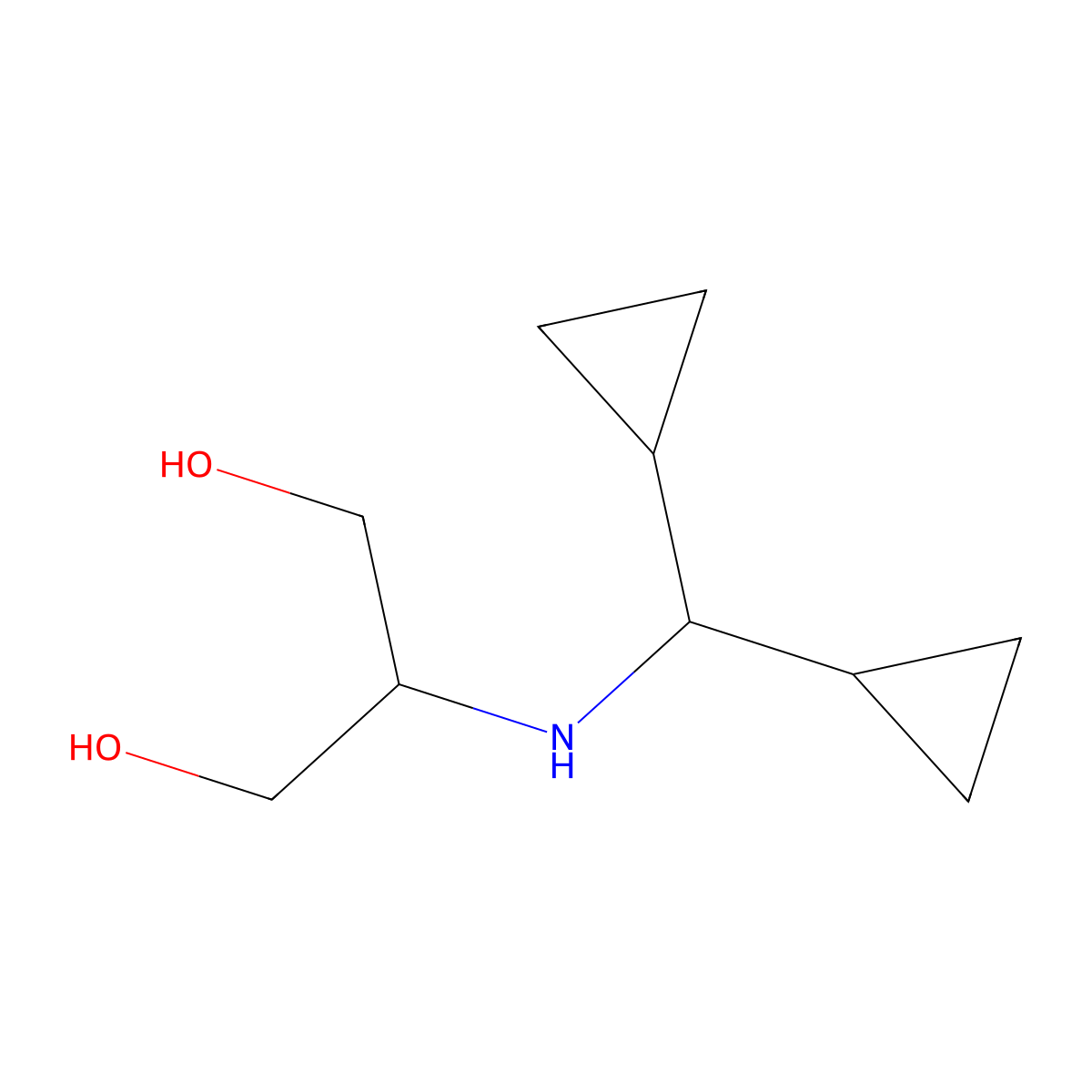 2-[(Dicyclopropylmethyl)amino]propane-1,3-diol molecular structure, CAS 1468871-32-0