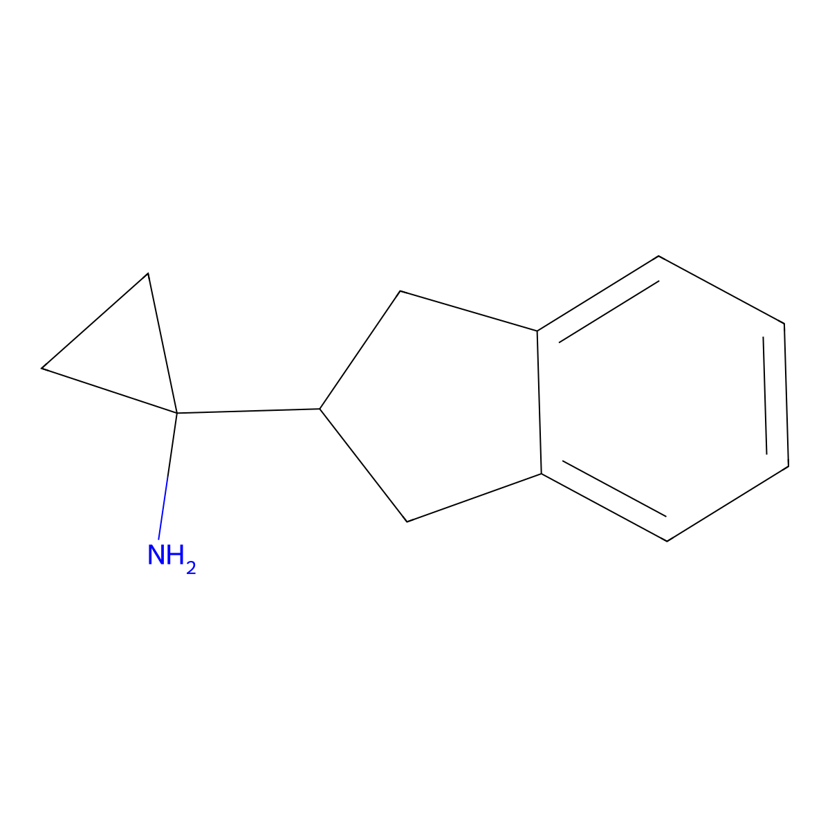 1-(2,3-dihydro-1H-inden-2-yl)cyclopropan-1-amine molecular structure, CAS 1468889-61-3