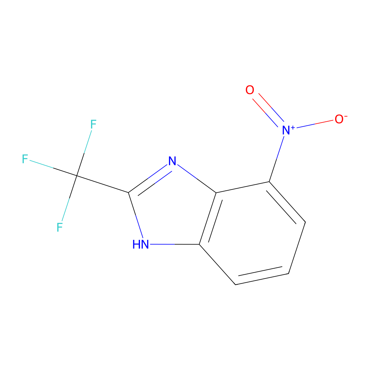 Benzimidazole, 4-nitro-2-(trifluoromethyl)- molecular structure, CAS 14689-51-1