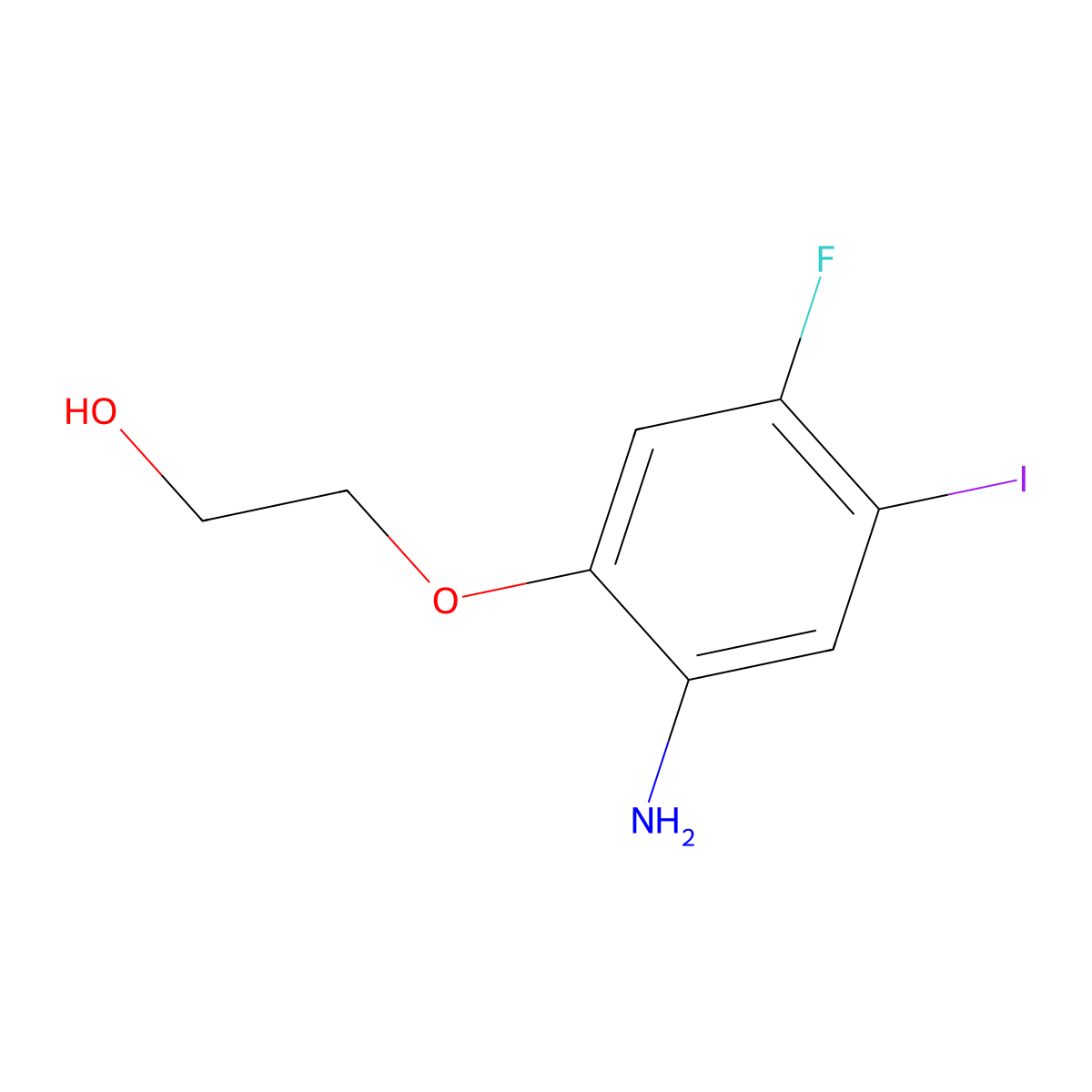 2-(2-Amino-5-fluoro-4-iodophenoxy)ethan-1-OL molecular structure, CAS 1468921-05-2