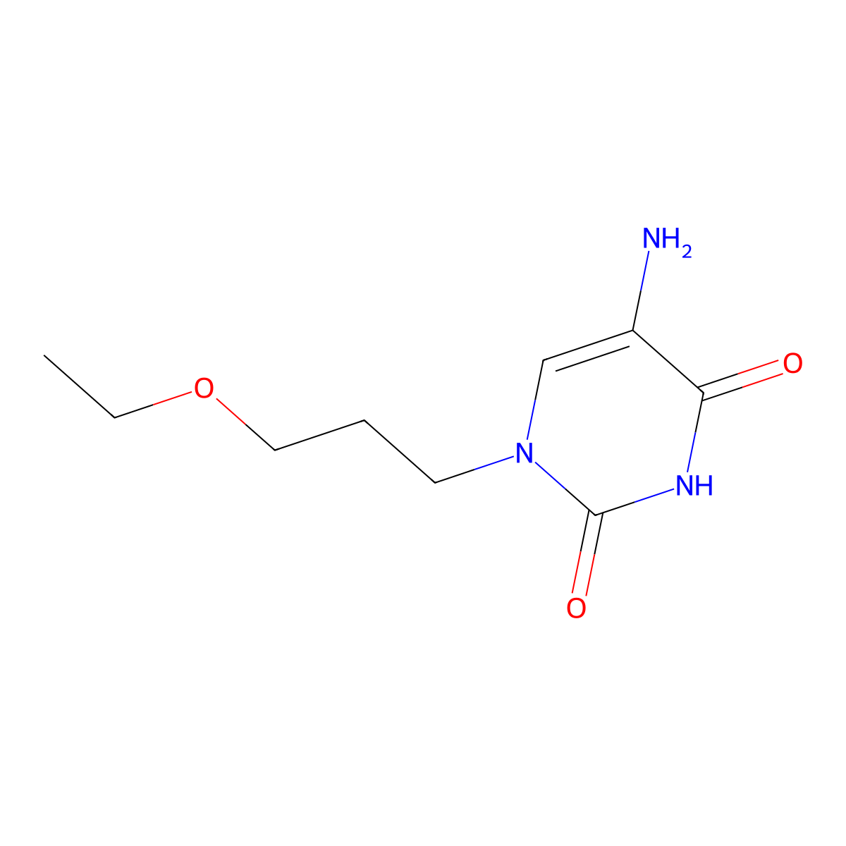 5-Amino-1-(3-ethoxypropyl)pyrimidine-2,4(1h,3h)-dione molecular structure, CAS 1468936-13-1