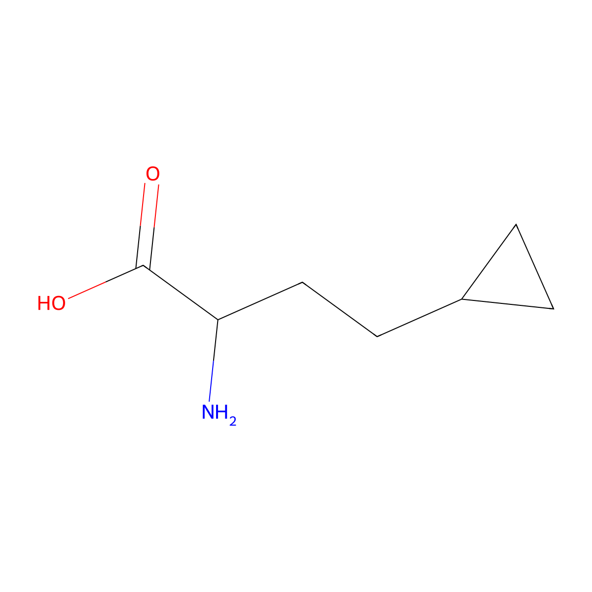 2-Amino-4-cyclopropylbutanoic acid molecular structure, CAS 1468936-27-7