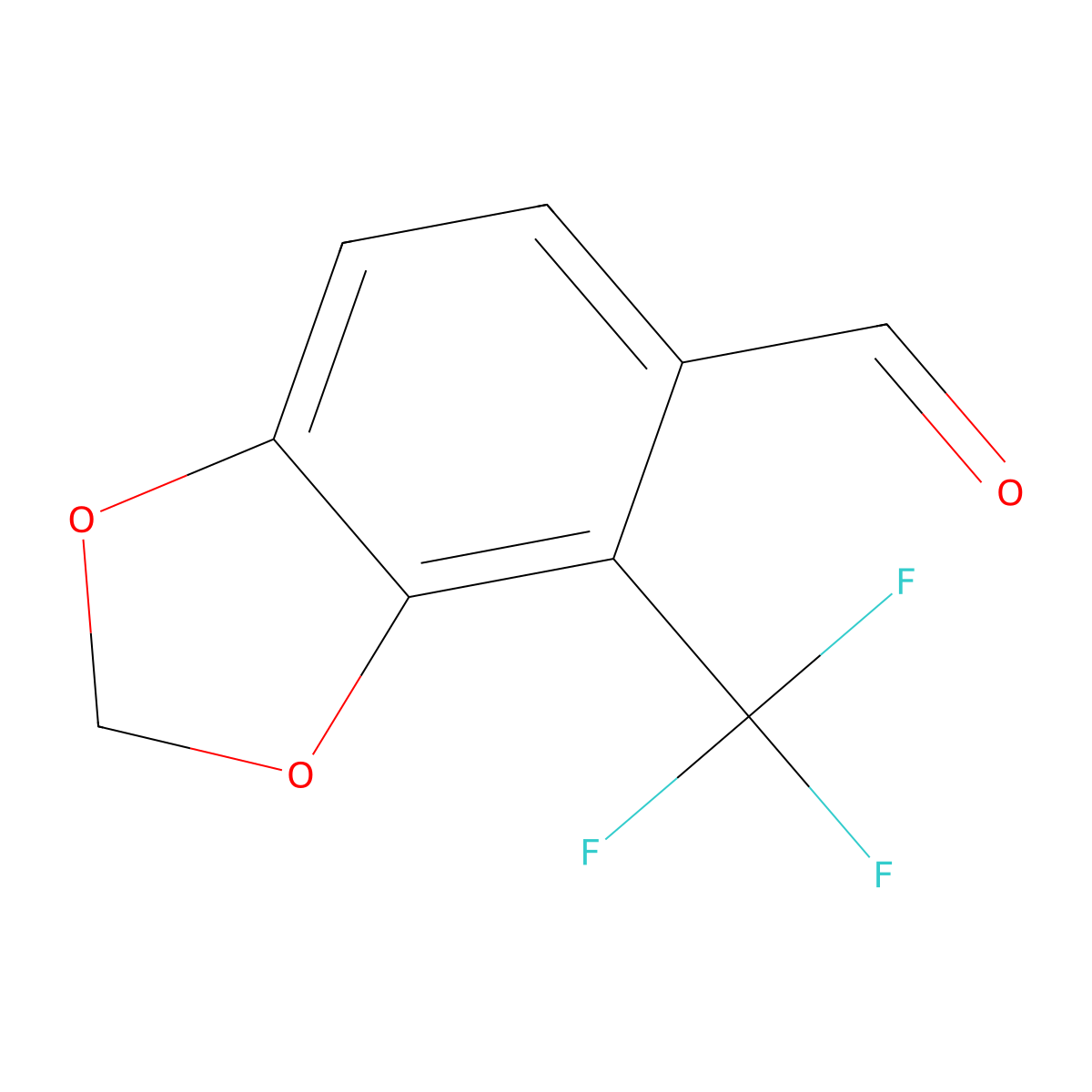 4-(Trifluoromethyl)benzo[d][1,3]dioxole-5-carbaldehyde molecular structure, CAS 1468946-11-3