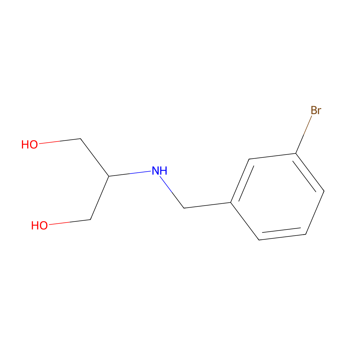 2-{[(3-Bromophenyl)methyl]amino}propane-1,3-diol molecular structure, CAS 1468950-44-8