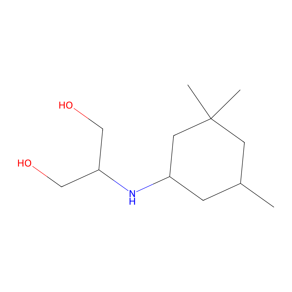 2-[(3,3,5-Trimethylcyclohexyl)amino]propane-1,3-diol molecular structure, CAS 1468955-96-5