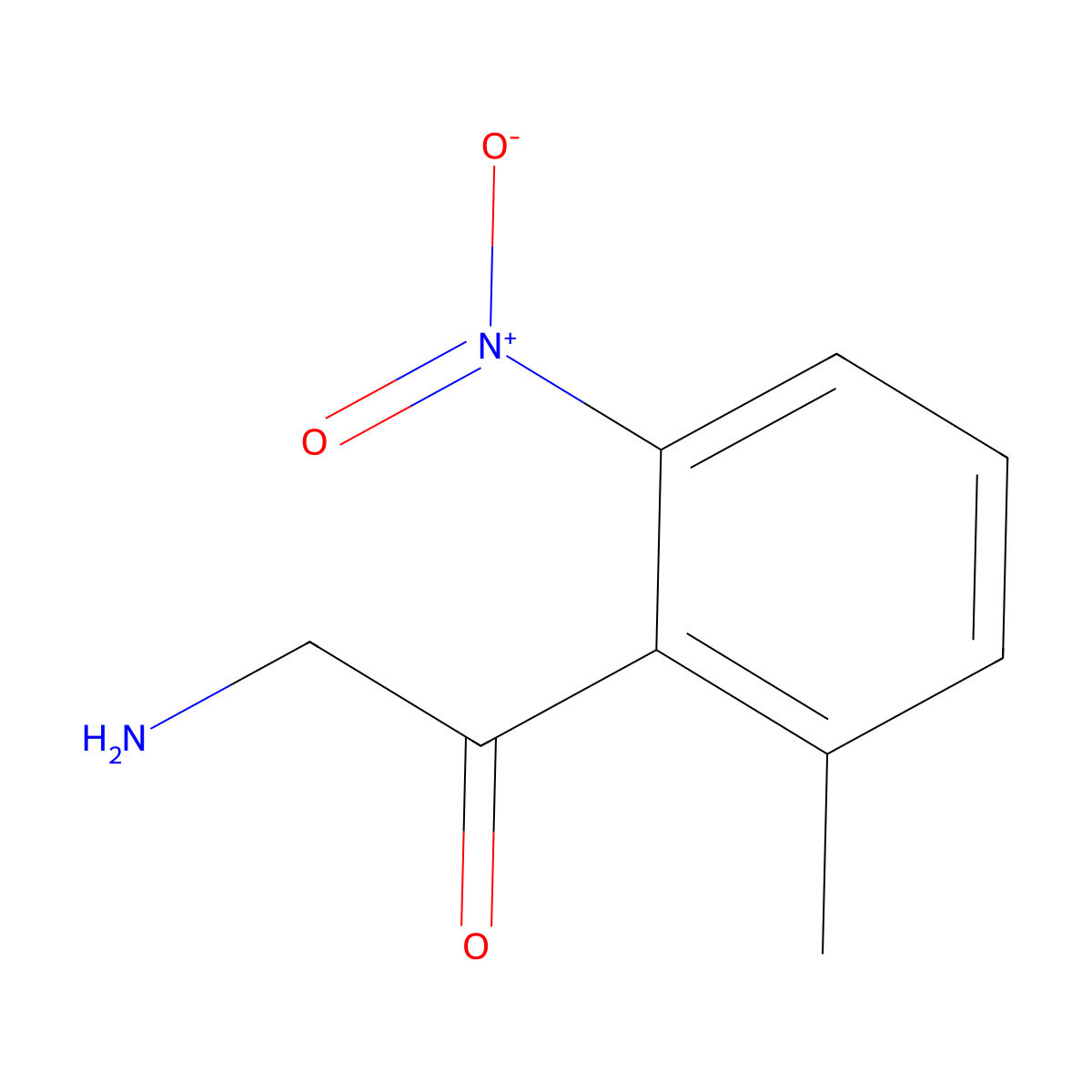 2-Amino-1-(2-methyl-6-nitrophenyl)ethan-1-one molecular structure, CAS 1468959-22-9