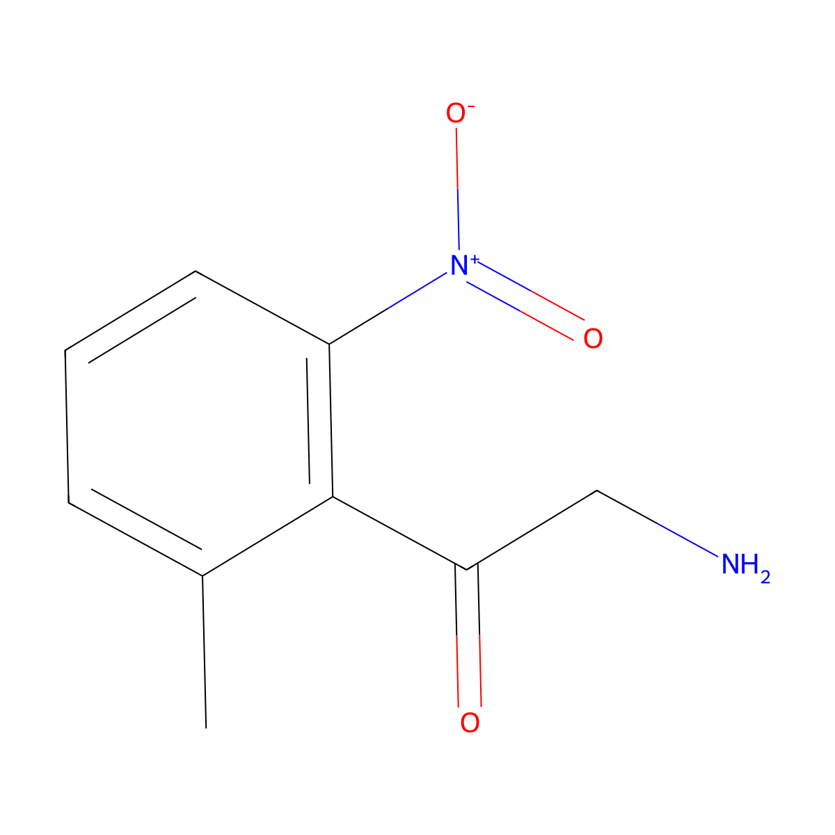 2-Amino-1-(2-methyl-6-nitrophenyl)ethan-1-one molecular structure, CAS 1468959-22-9