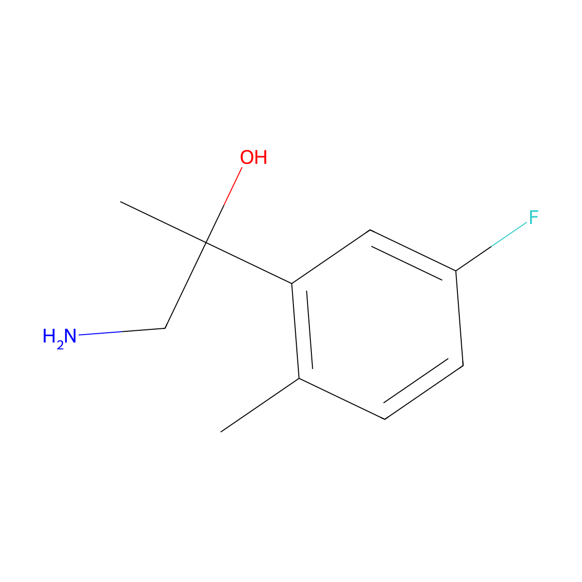 1-Amino-2-(5-fluoro-2-methylphenyl)propan-2-ol molecular structure, CAS 1468959-64-9