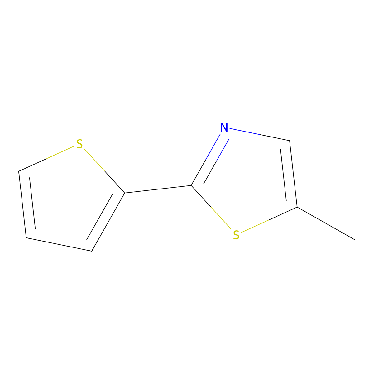 2-(2-Thienyl)-5-methylthiazole molecular structure, CAS 146896-56-2