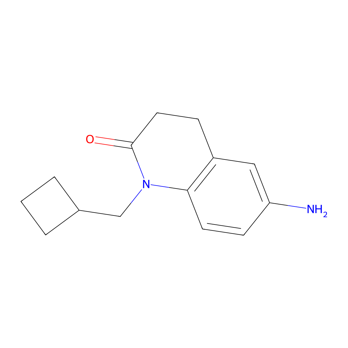 6-Amino-1-(cyclobutylmethyl)-1,2,3,4-tetrahydroquinolin-2-one molecular structure, CAS 1468968-10-6