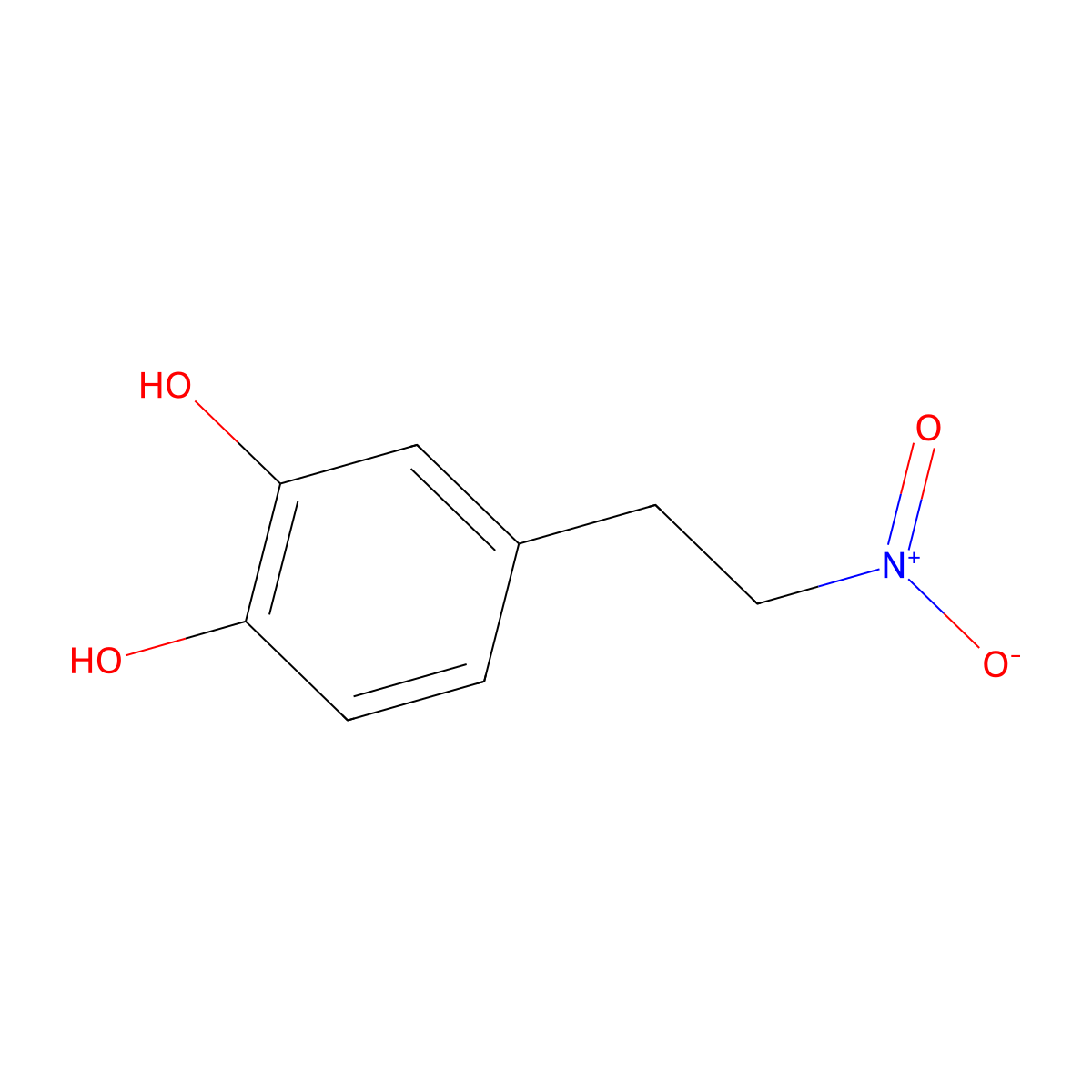 4-(2-Nitroethyl)benzene-1,2-diol molecular structure, CAS 146897-58-7