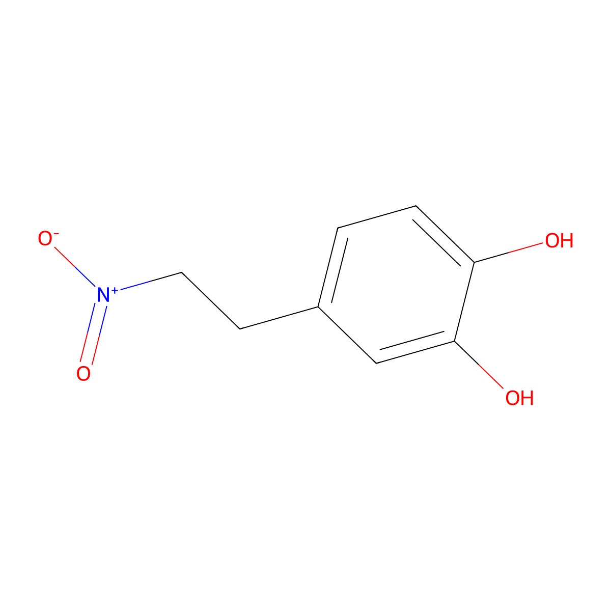 4-(2-Nitroethyl)benzene-1,2-diol molecular structure, CAS 146897-58-7