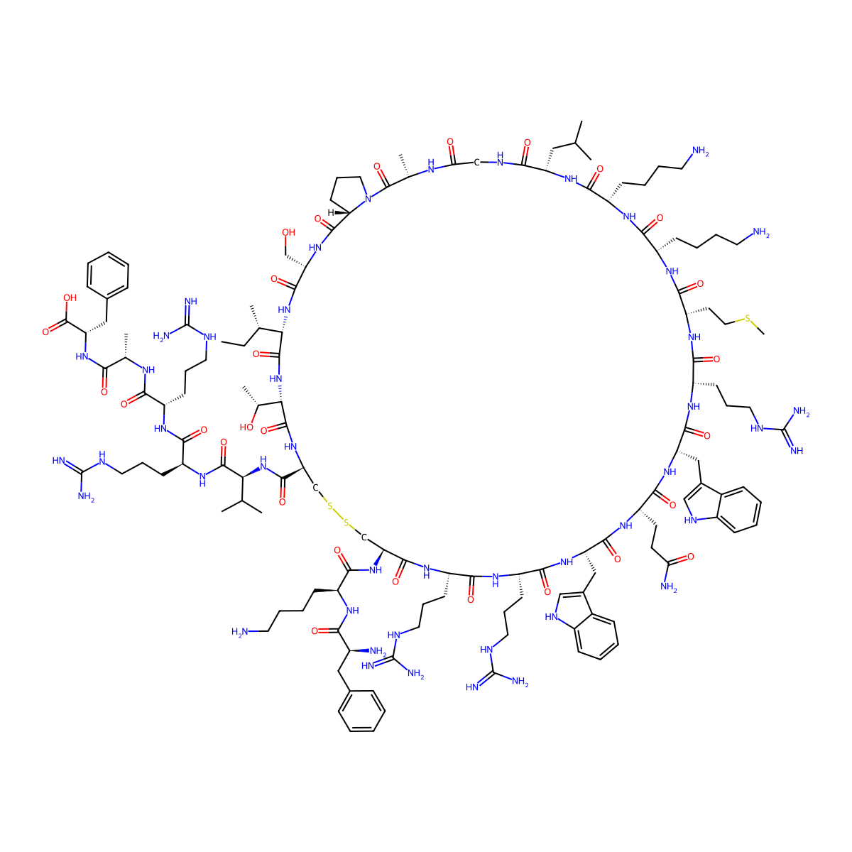 Lactoferricin molecular structure, CAS 146897-68-9